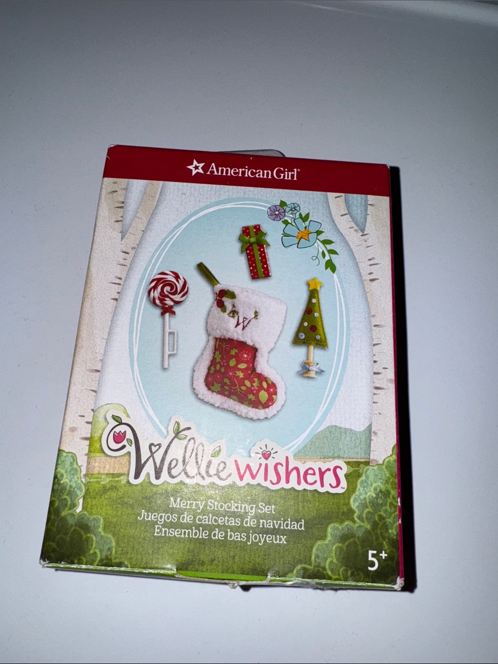American Girl WellieWishers Merry Stocking Play Set NEW -missing lollipop